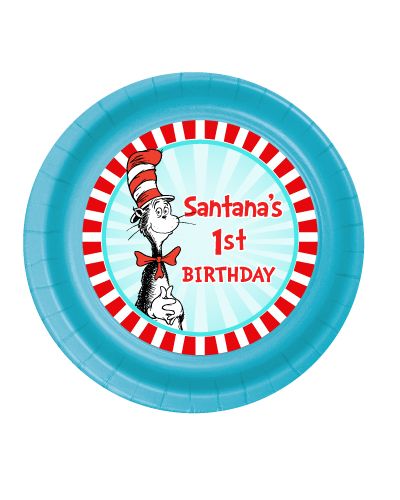 Dr Suess Cat in the Hat birthday party, dr Seuss thing 1 thing 2, cat in the hat party supplies