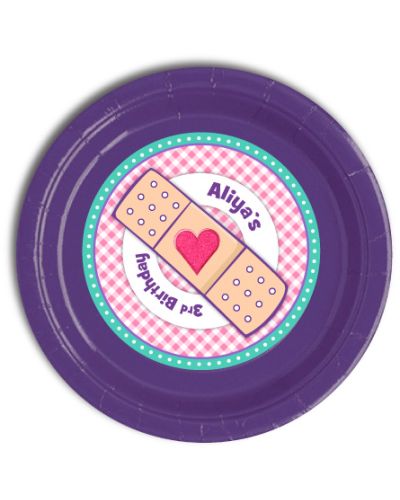 12 Purple Doc McStuffins Personalized Party Plates 9" Meal Size