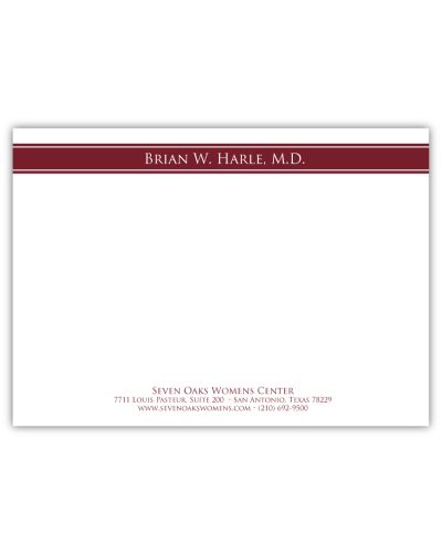 All Business Marvelous Maroon Note Card
