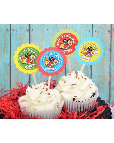 Angry Birds Birthday Personalized Cupcake Toppers / Picks