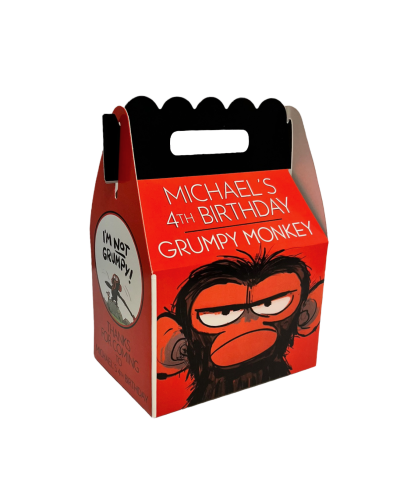 Grumpy Monkey Birthday Party Favor Gable Box
