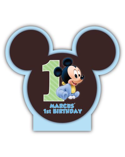 Baby Mickey Mouse First Birthday Personalized Mini Table Decorations