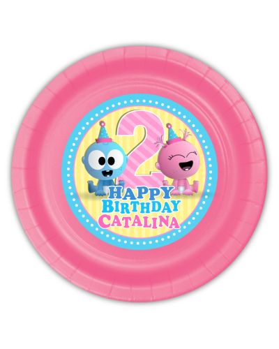 BabyFirst Baby Goo Goo & Gaa Gaa Personalized Party Plates, 9 inch, 12 count