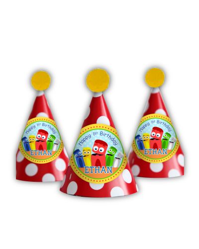BabyFirst ColorCrew Party Personalized Party Hats
