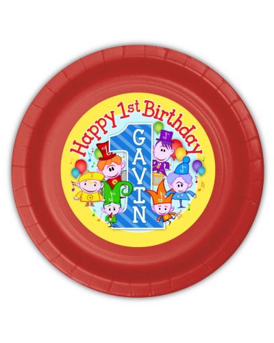 BabyFirst Notekins Personalized Party Plates, 9inch, 12 count