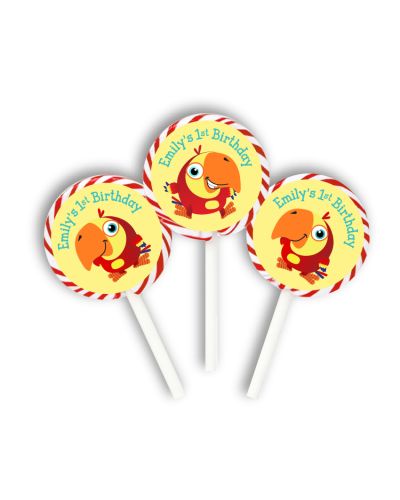 VocabuLarry Party Personalized Lollipop Favors