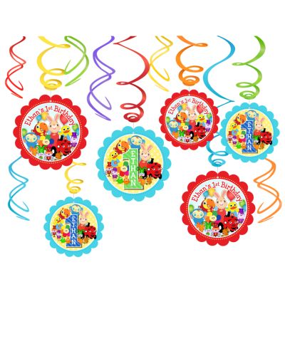 BabyFirst TV Favorites Party Hanging Swirl Decorations