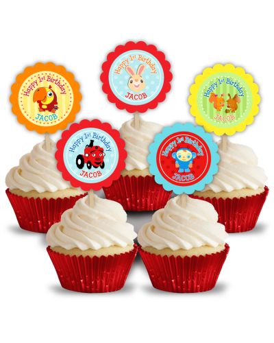 BabyFirst TV Favorites Party Personalized Cupcake Toppers