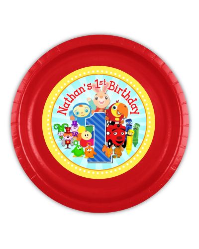 BabyFirst Party Personalized Plates, 9inch, 12 count