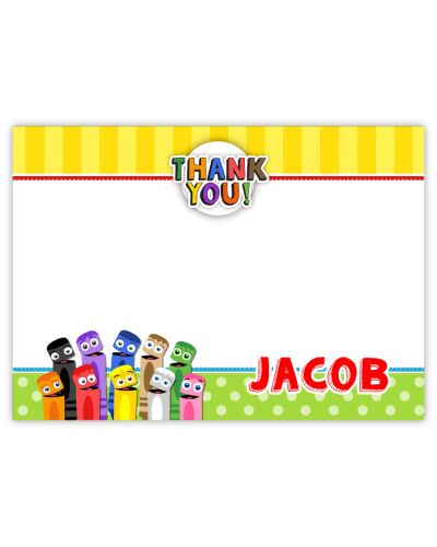 BabyFirstTV ColorCrew Personalized Note Cards
