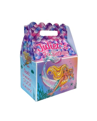 Barbie Mermaid Birthday Party Favor Gable Box