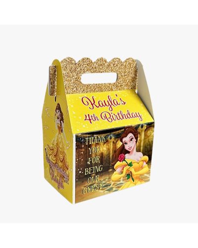 Beauty and the Beast Birthday Princess Belle Custom Party Favor Box