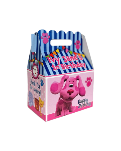 Blue's Clues Birthday Party Gable Favor Box Magenta Puppy