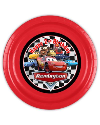 Cars Movie Party Plates 9 inch Meal Size, 12 count