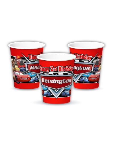 Cars Movie Personalized Party Cups for kids birthday party supplies
