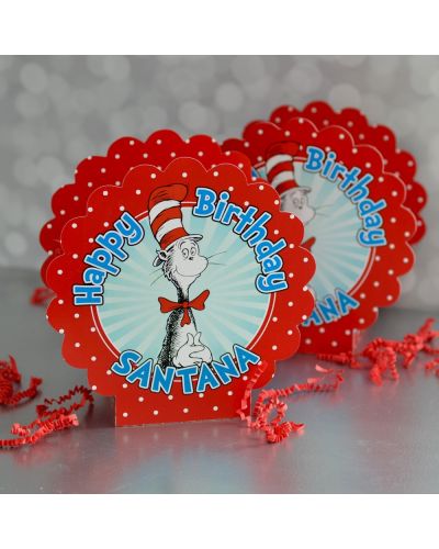 Cat in the Hat Personalized Table Centerpiece Decorations, Set of 2