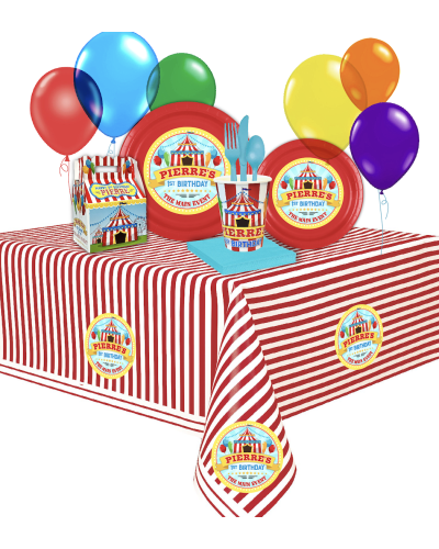 Circus Carnival BASIC party pack for 12 guests