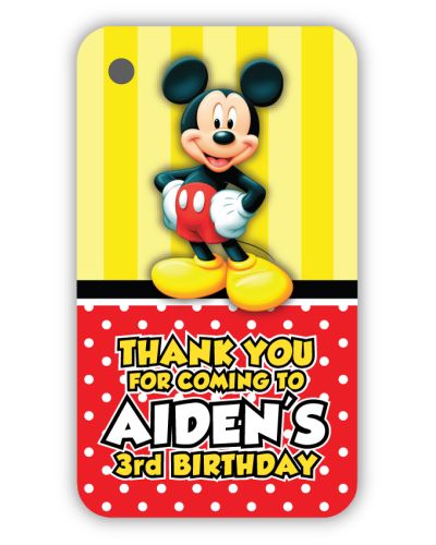 Classic Mickey Mouse Personalized Favor Tags