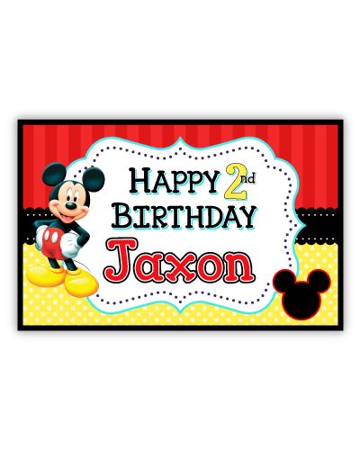 Classic Mickey Mouse Personalized Party Posters