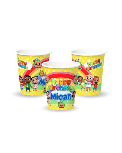 Cocomelon Birthday Party Personalized Party Cups