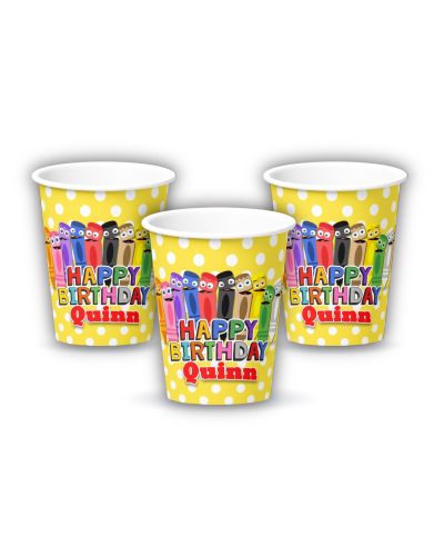 Color Crew Crayon Personalized Party Cups