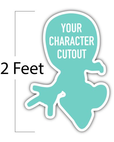Custom Theme Foam Character Cutout 2 Feet. character cutout, standee, photo cutout, character cutout, balloon backdrop decor