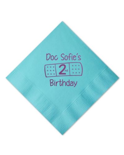 Doc McStuffins Personalized Luncheon Napkins for Birthday Party, Color Napkin