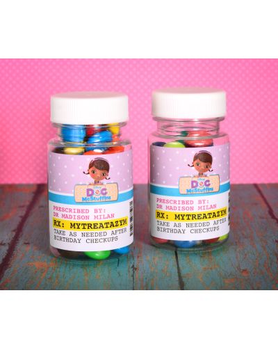 Doc McStuffins RX Medicine Bottle Tiny Treat Personalized Favor