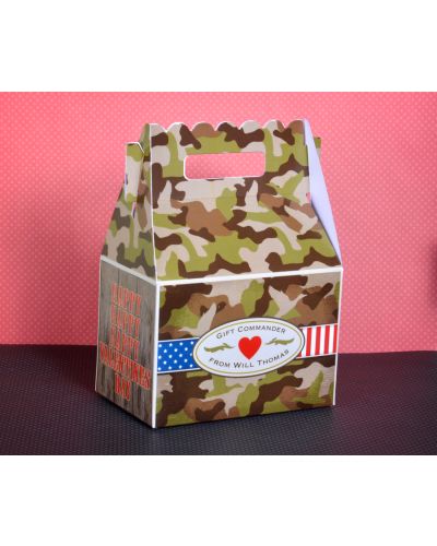 Duck Dynasty Inspired Camo Hunting Party Personalized Gable Box Favor
