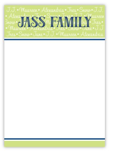 Family Repeat Note Card Vertical