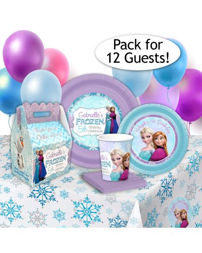 Frozen Personalized Party Package, 12 guests, Basic Pack