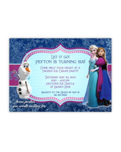 Frozen Ice Princess Birthday Party Invitation, 16 count