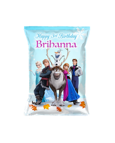 Frozen 2 Birthday Party Chip Bags, Food Labels, Snack Pouches, Frozen Personalized Party Decorations, Favors and supplies