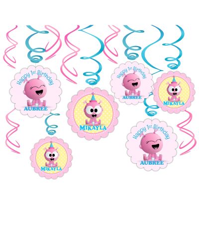 BabyFirst Baby Gaa Gaa Party Hanging Spinners Decorations