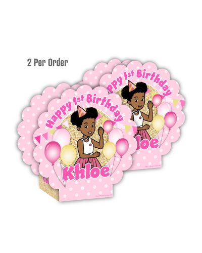 Gracie’s Corner Birthday Party Table Centerpieces, 2 count, Pink & Gold