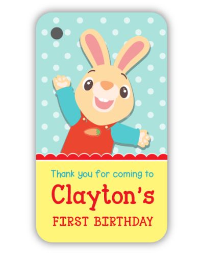 Harry the Bunny Party Personalized Favor Tags