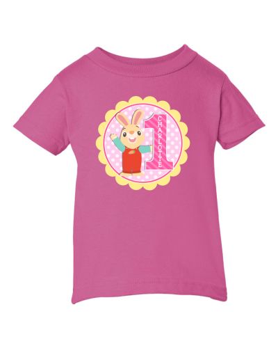 Harry the Bunny Personalized Birthday Shirt for Girls