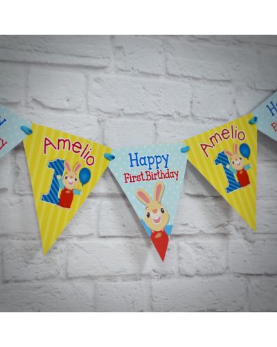Harry the Bunny Party High Chair Banner