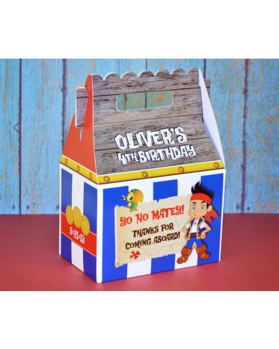 Jake & the Neverland Pirates Bucky Box Personalized Gable Box Party Favor