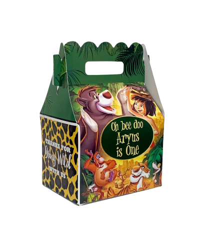 Jungle Book Party Theme, Party Favor box, goody bag, jungle party, ball, mowgli, personalized party favor