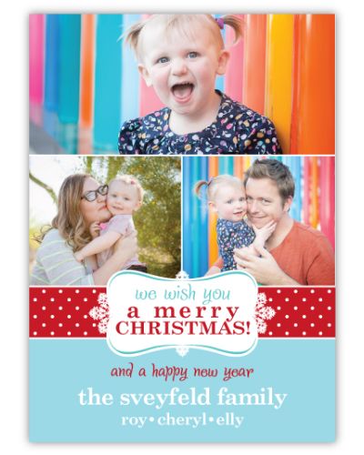 Merry Little Christmas Collage Photo Card