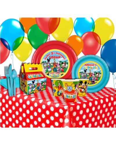 Mickey Mouse Clubhouse Basic Personalized Party Pack for 12