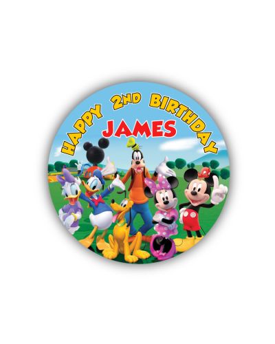 Mickey Mouse Clubhouse Personalized 2.25" Glossy Stickers