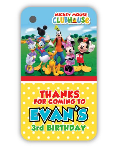 Mickey Mouse Clubhouse Personalized Favor Tags