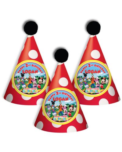 Mickey Mouse Clubhouse Personalized Guest Party Hats