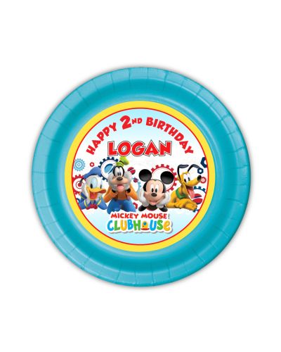 Mickey Mouse Clubhouse Personalized Party Plates, 7inch, 12 count
