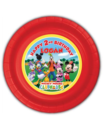 Mickey Mouse Clubhouse Personalized Party Plates, 9 inch, 12 count