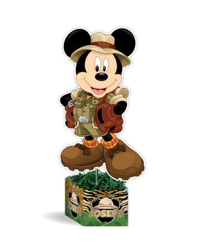 Mickey Mouse Jungle Safari Large Table Centerpiece will really bring your party room to life with our two sided Mickey Safari character cutout centerpiece. 