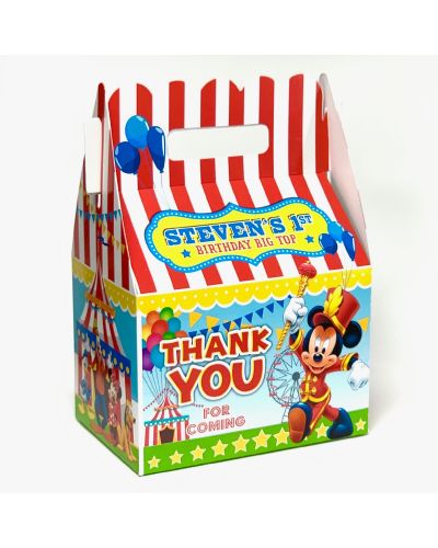 Mickey Mouse Circus Carnival Birthday Party Favor Gable Box