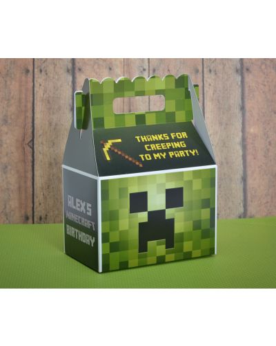 Minecraft Creeper Gable Favor Box